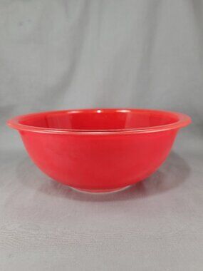 Vtg Pyrex 325 Red Clear Glass Mixing Nesting Bowl 2.5 L Corning NY Replacement